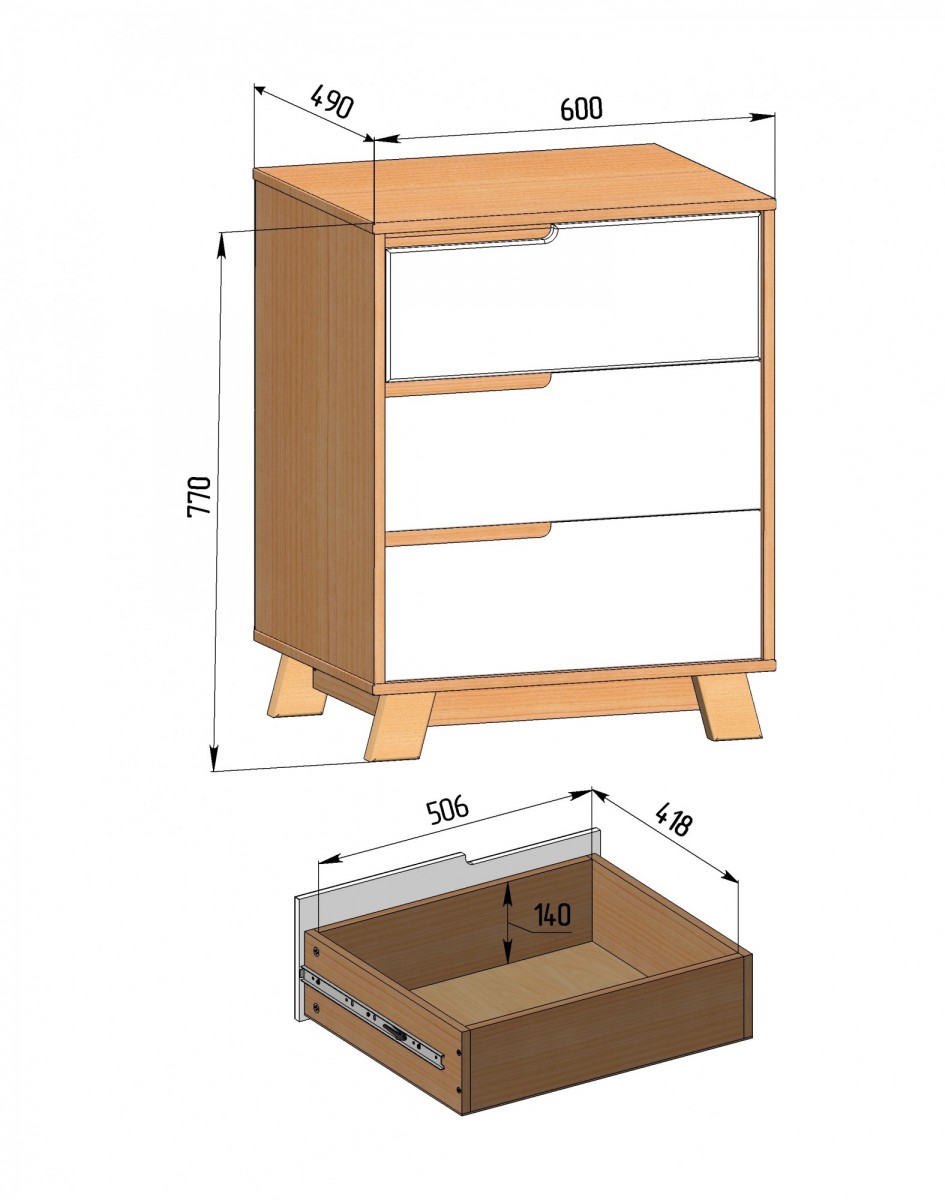 קומוד וורס מנהטן סלים לבן אפור (עם אפשרויות) – תמונה 6
