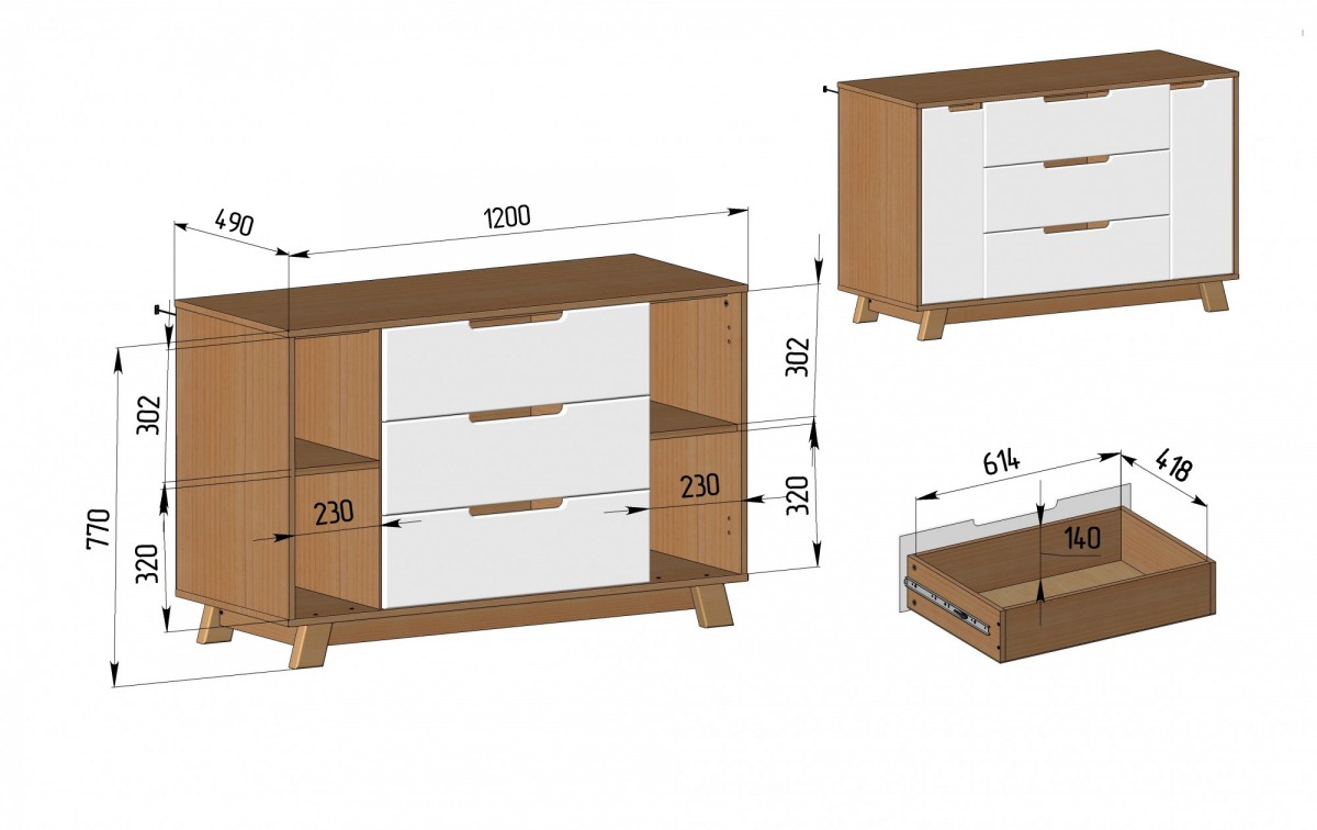 קומוד-פלינאטור מנהטן לבן-בוק 1200 – תמונה 3