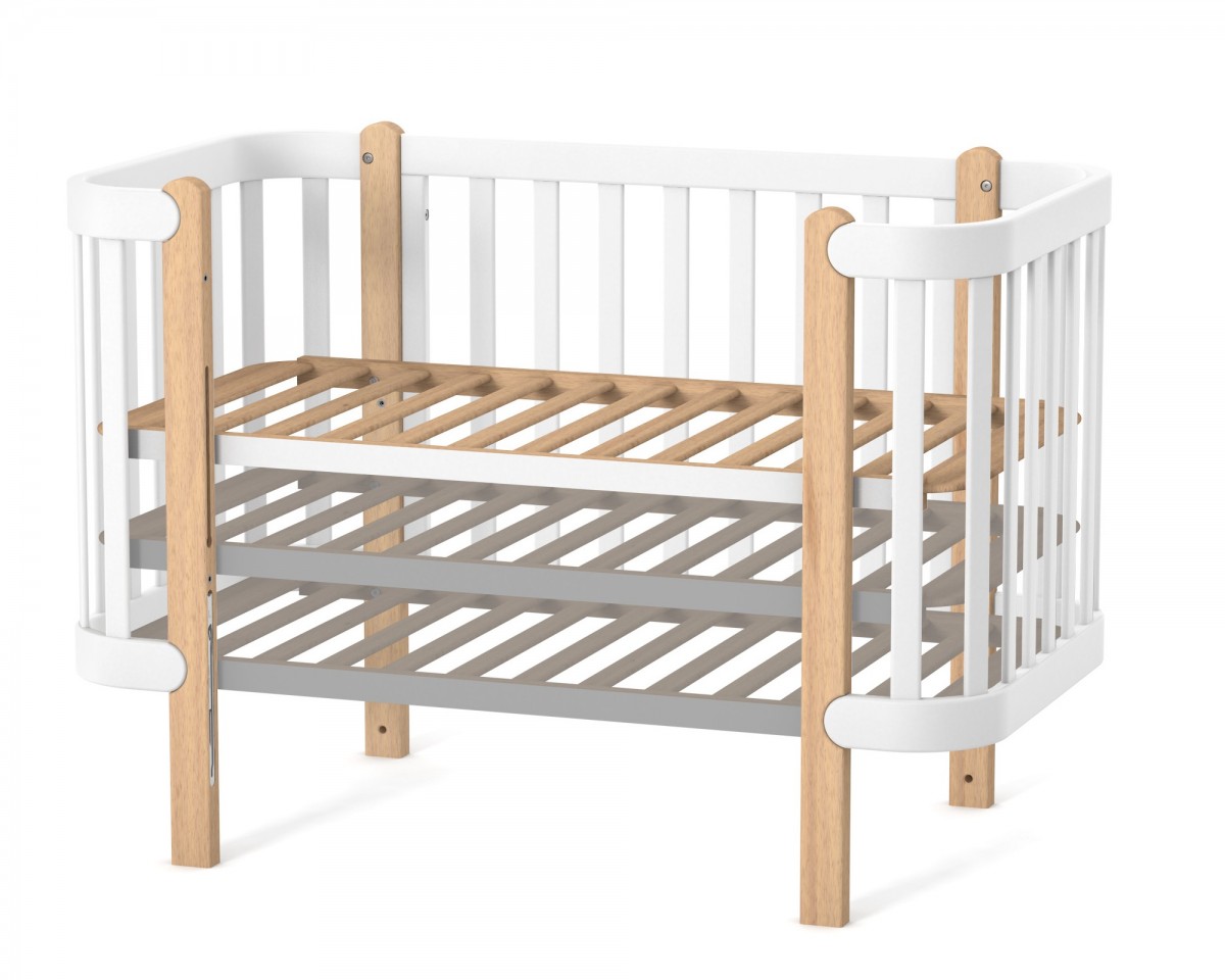 מיטת תינוקות מונקו לבנה-אבן. – תמונה 6