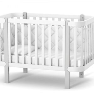 מיטת תינוקות מונקו לבנה אפורה (עם בחירה)
