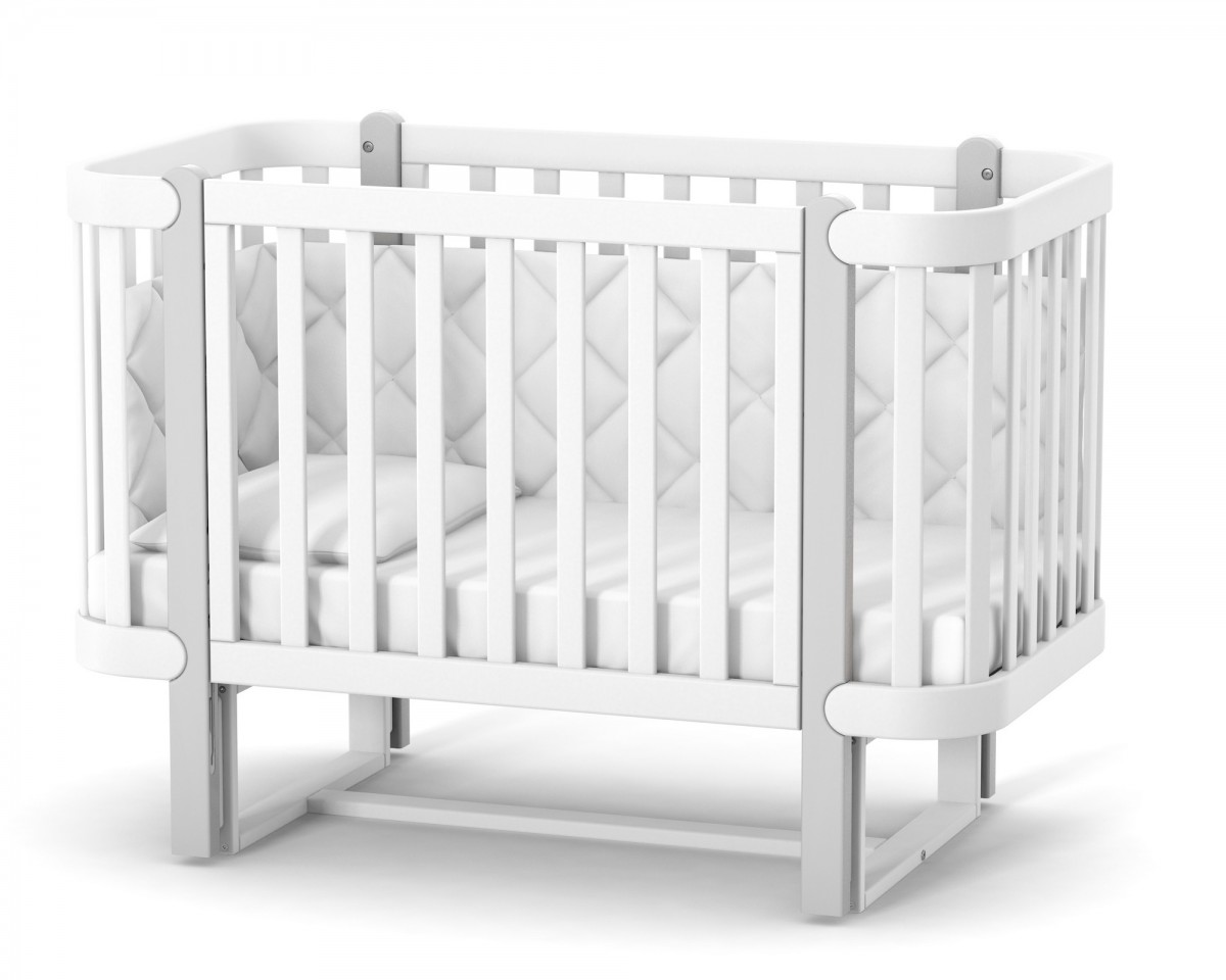 מיטת תינוקות מונקו לבנה אפורה (עם בחירה) – תמונה 3