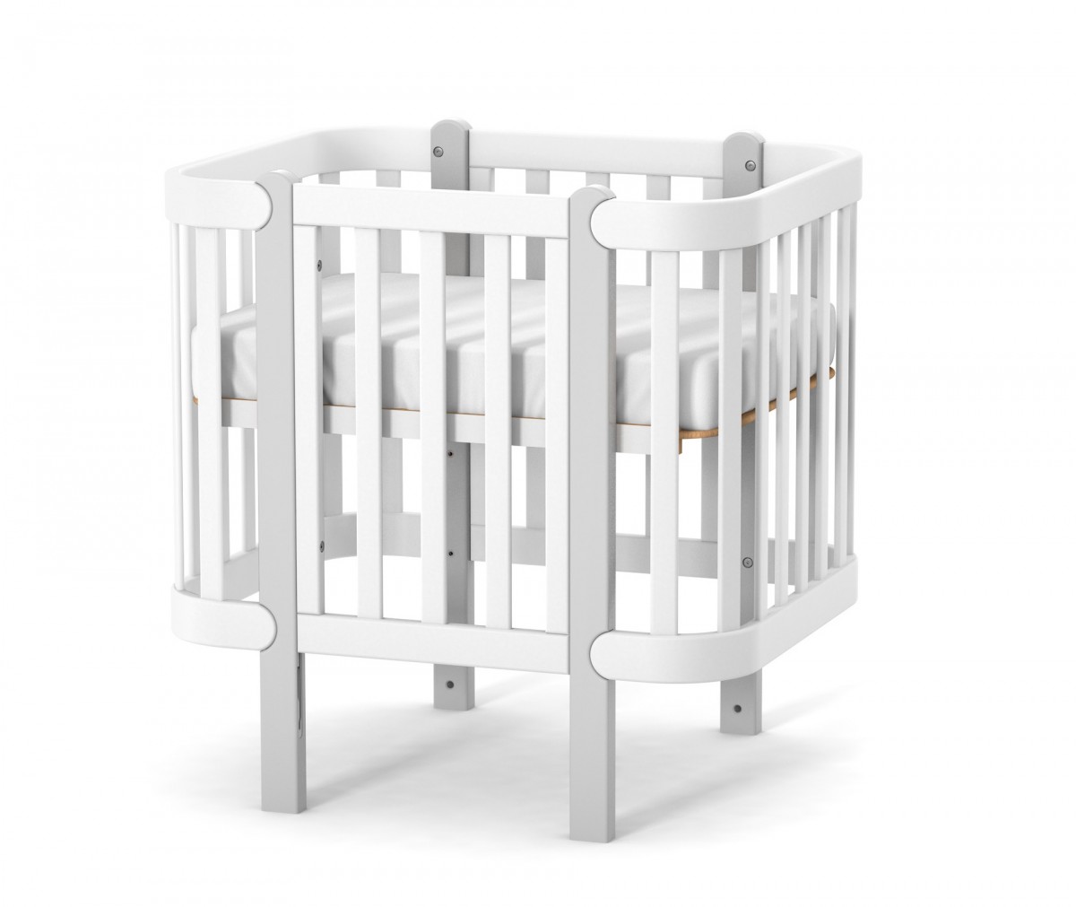 מיטת תינוקות מונקו לבנה אפורה (עם בחירה) – תמונה 4