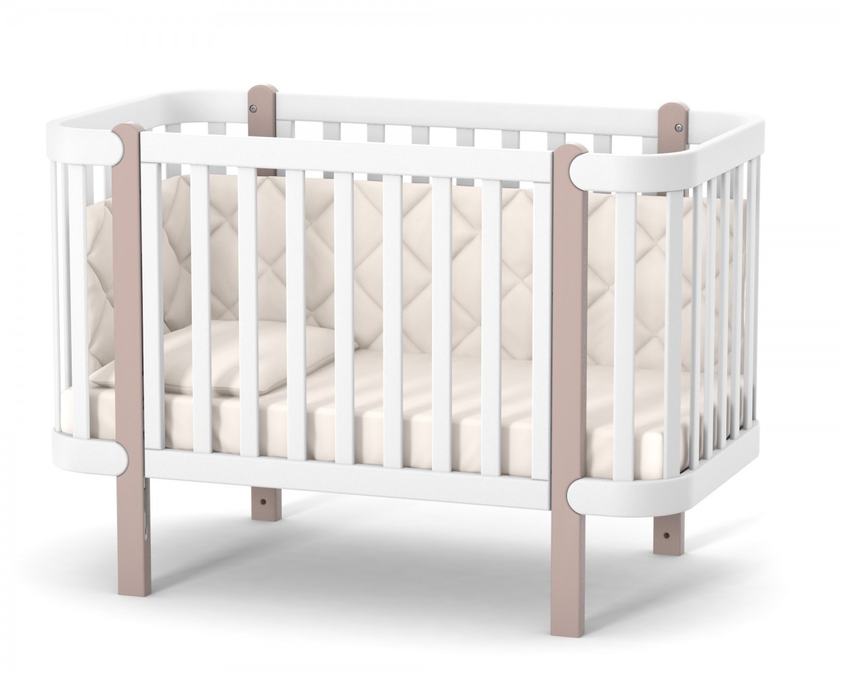 מיטת תינוקות וורס מונקו לבנה-קפוצ'ינה (עם בחירה)