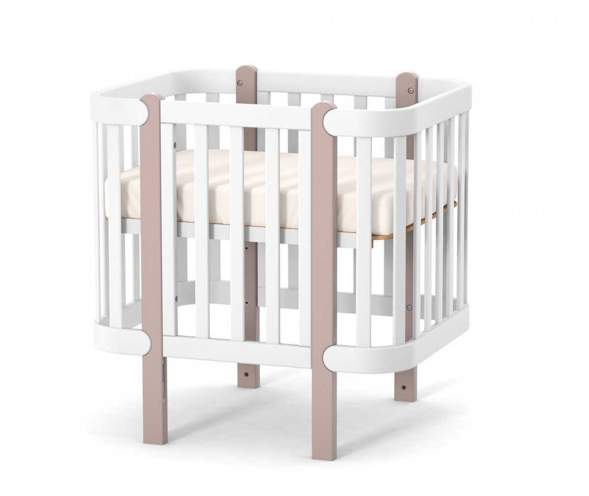 מיטת תינוקות וורס מונקו לבנה-קפוצ'ינה (עם בחירה) – תמונה 3