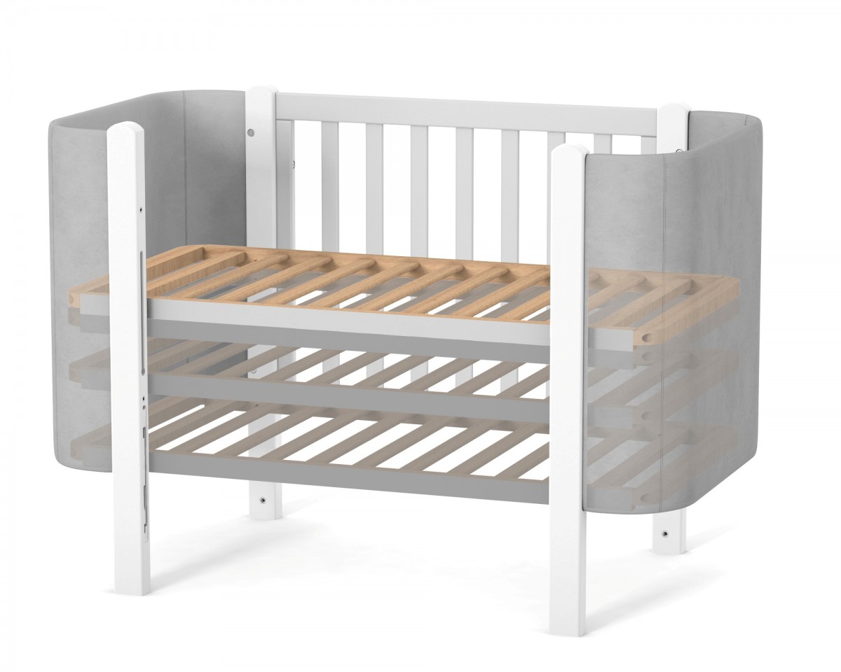 מיטת תינוקות מונקו ולוור לבן-קפוצ'ינו – תמונה 5