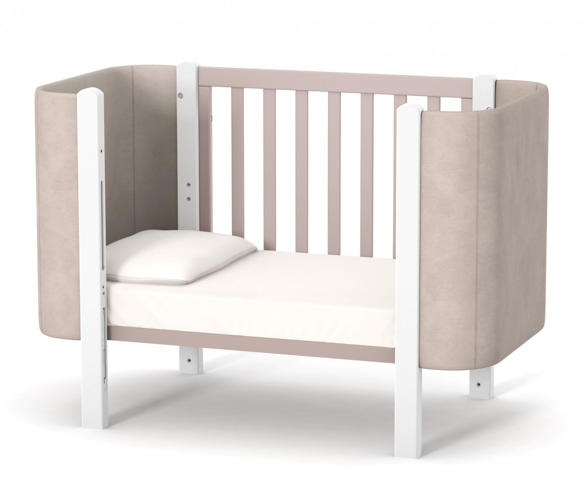 מיטת תינוקות מונקו ולוור לבנה-קפוצ'ינה – תמונה 3