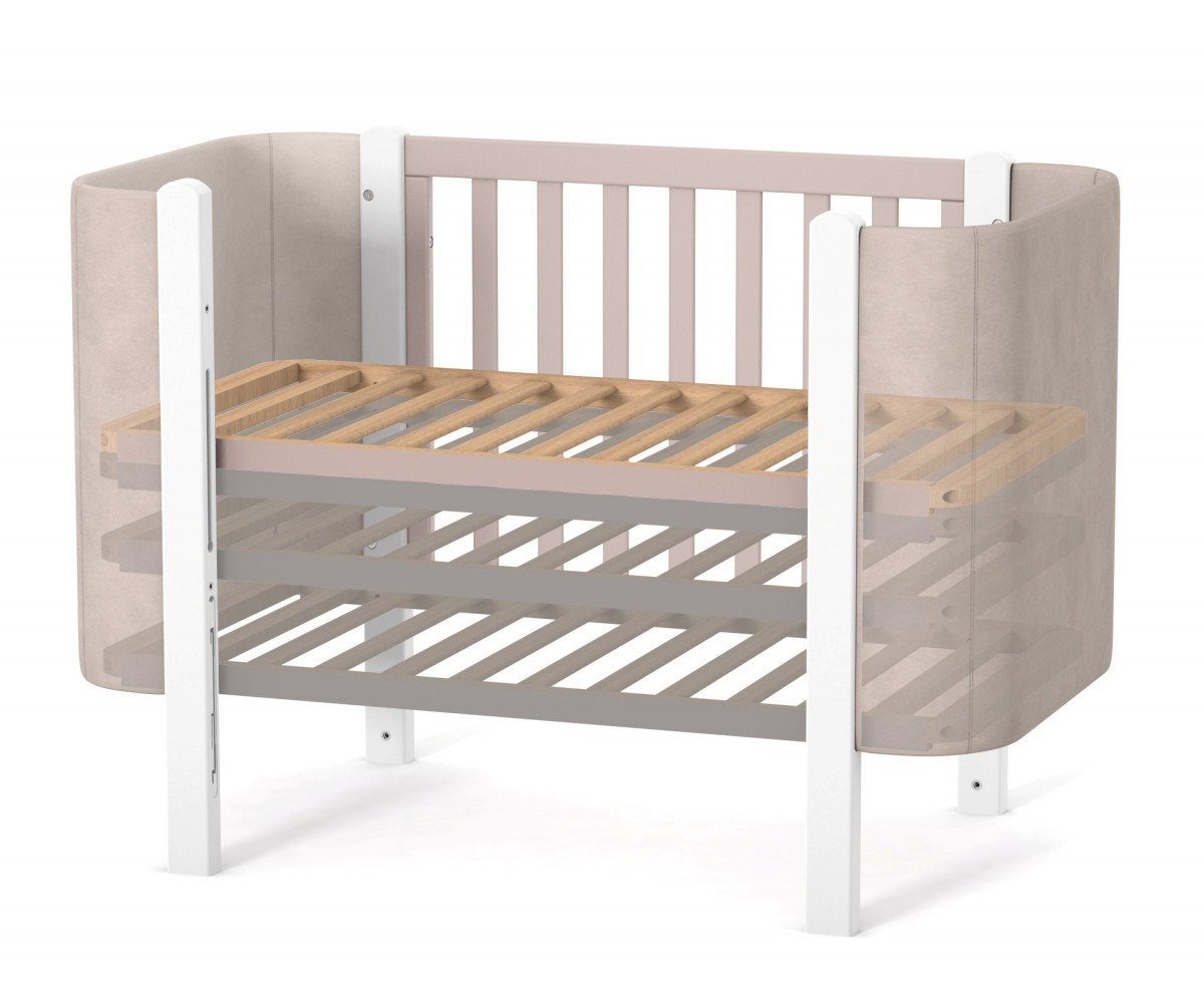 מיטת תינוקות מונקו ולוור לבנה-קפוצ'ינה – תמונה 5