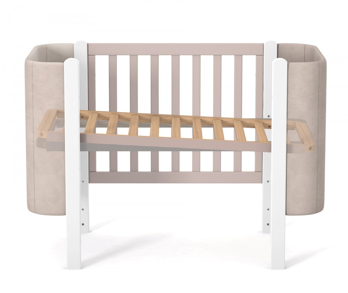 מיטת תינוקות מונקו ולוור לבנה-קפוצ'ינה – תמונה 6