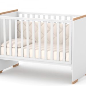 מיטת תינוקות סיאטל לבנה-כתובה.