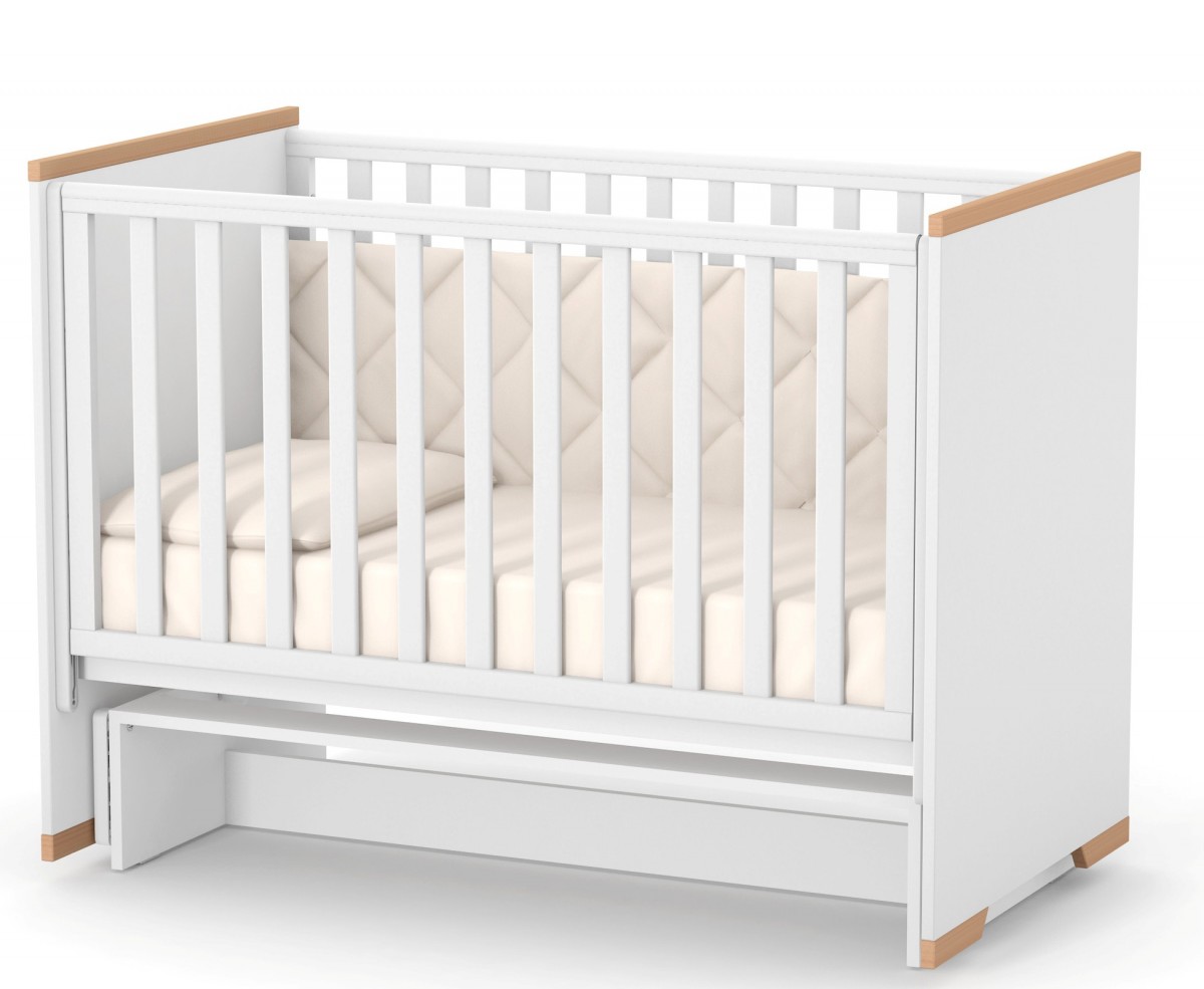 מיטת תינוקות סיאטל לבנה-כתובה. – תמונה 2