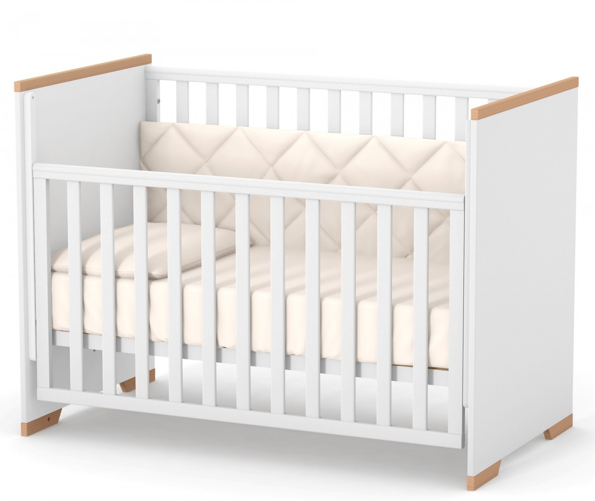 מיטת תינוקות סיאטל לבנה-כתובה. – תמונה 5