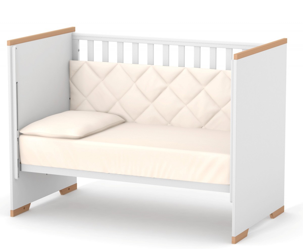 מיטת תינוקות סיאטל לבנה-כתובה. – תמונה 6