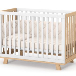 מיטת תינוקות LD1 מנהטן לבנה-כתובה.