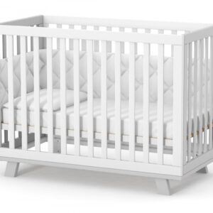 מיטת תינוקות ל"ד1 מנהטן, לבן אפור.