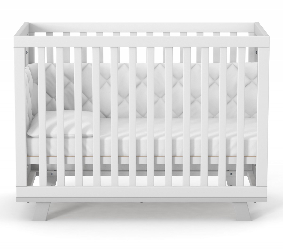 מיטת תינוקות ל"ד1 מנהטן, לבן אפור. – תמונה 2