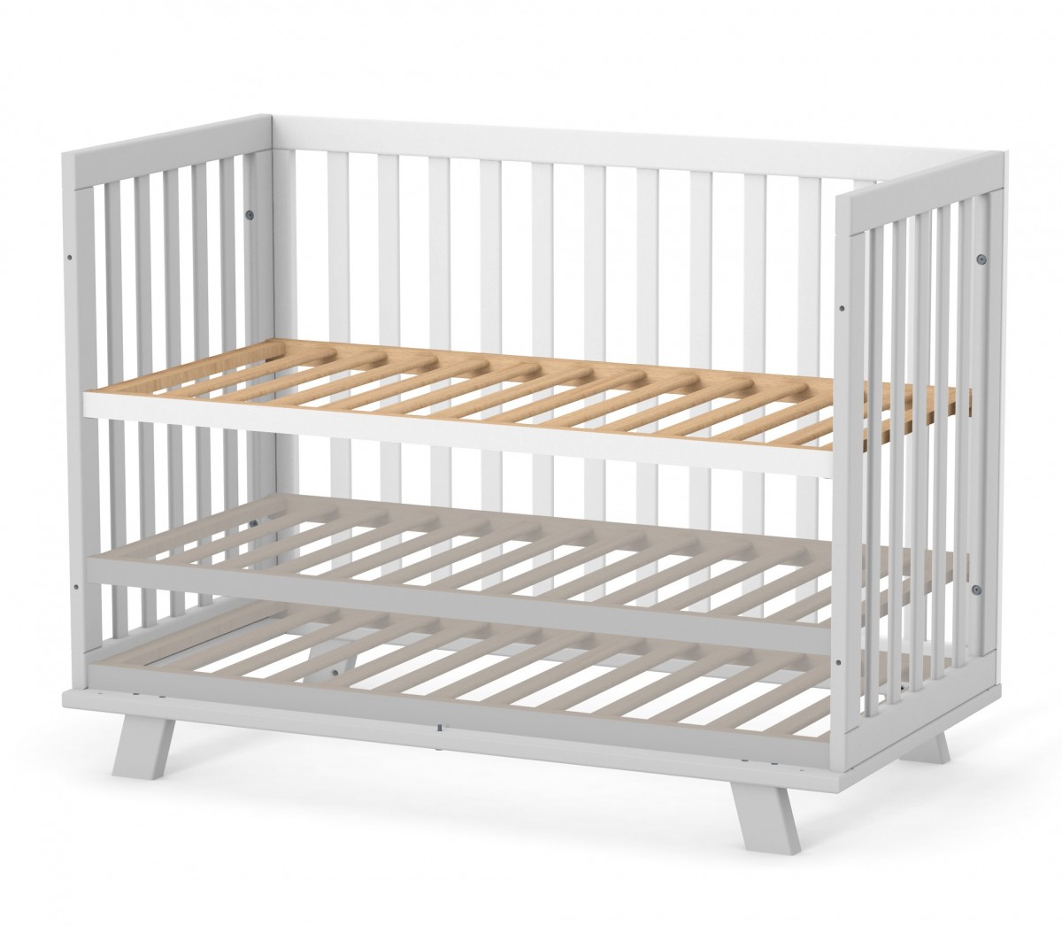 מיטת תינוקות ל"ד1 מנהטן, לבן אפור. – תמונה 5
