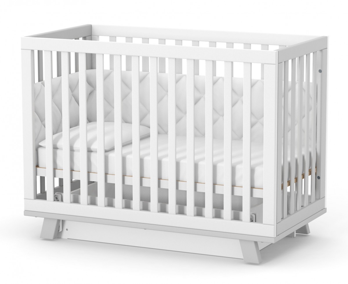 מיטת תינוקות ל"ד1 מנהטן, לבן אפור. – תמונה 6