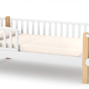 מיטת נוער מונקו לבנה בכתבים 190*80