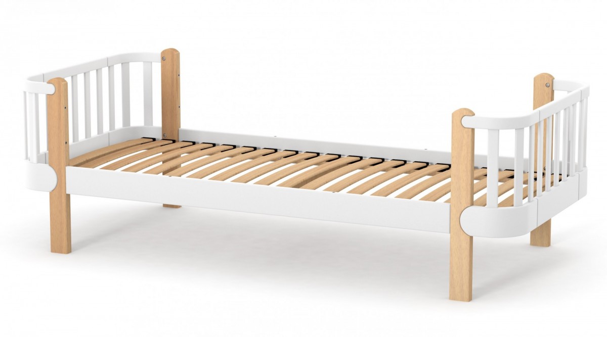 מיטת נוער מונקו לבנה בכתבים 190*80 – תמונה 2