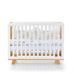 מיטת תינוקות LD1 מנהטן לבנה-כתובה.